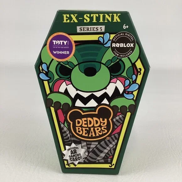 Deddy Bears Ex-Stink Series 5 Collectible Plush Stuffed Animal 5" Toy Coffin - Picture 2 of 9
